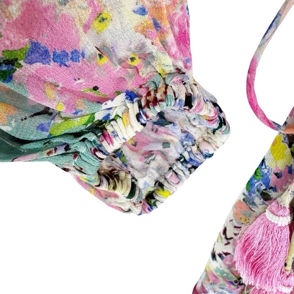 ROCOCO SAND Floral Print Wrap Mini Dress Size XS - Picture 8 of 13